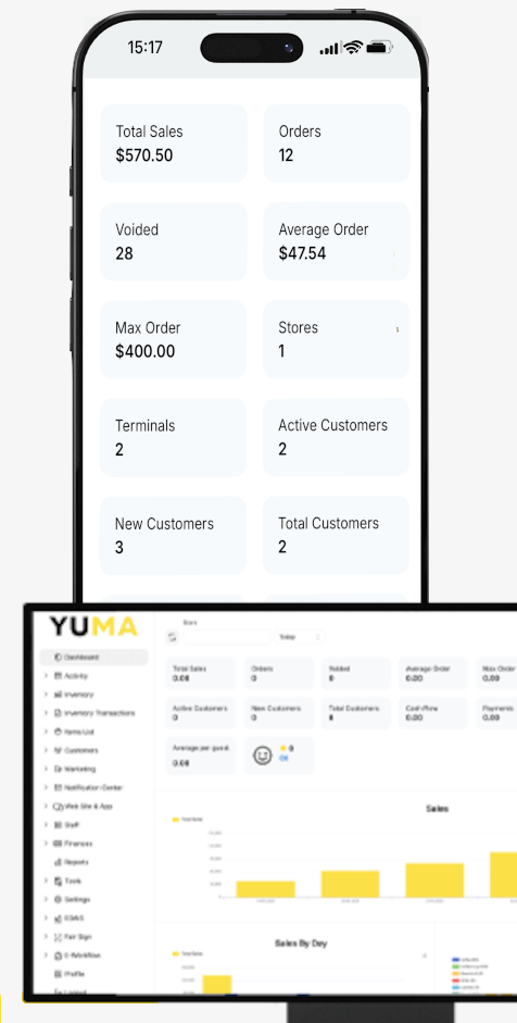 YumaPOS Back Office Operations Tracking