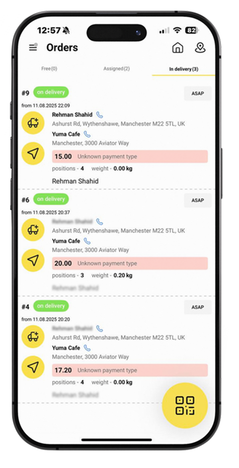 YumaPOS Delivery Driver App