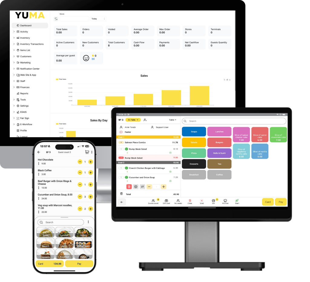YumaPOS ePOS Back Office and Mobile App