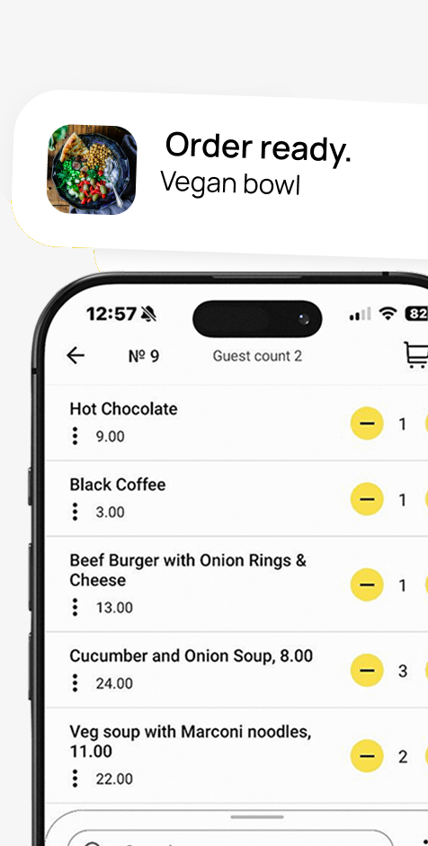 YumaPOS Waiter App Order Ready Notification