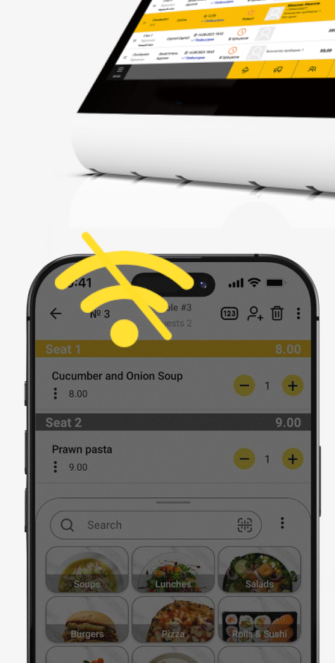 YumaPOS Waiter Operate in Off-line Mode