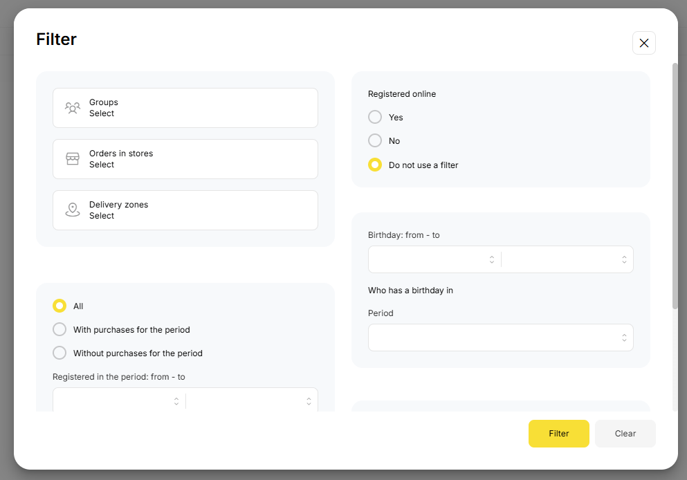 YumaPOS Knowledgebase BOM FILTER By Customer List Advanced