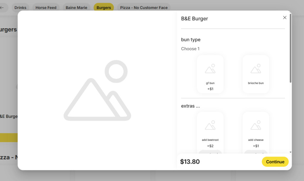 YumaPOS Knowledgebase ESHOP Stop Lists New Order with Auto Stops on Common Modifiers Showing Stopped as not There at all