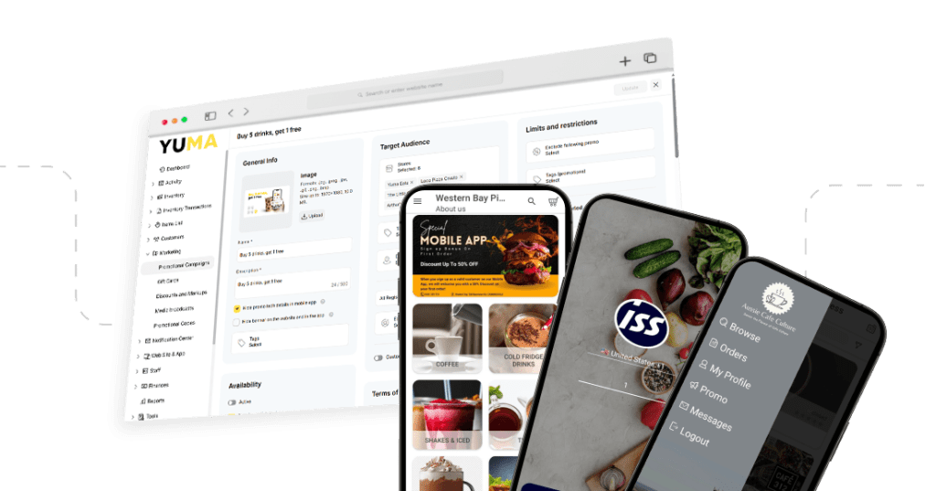 YumaPOS Online Ordering Web Site and Mobile App