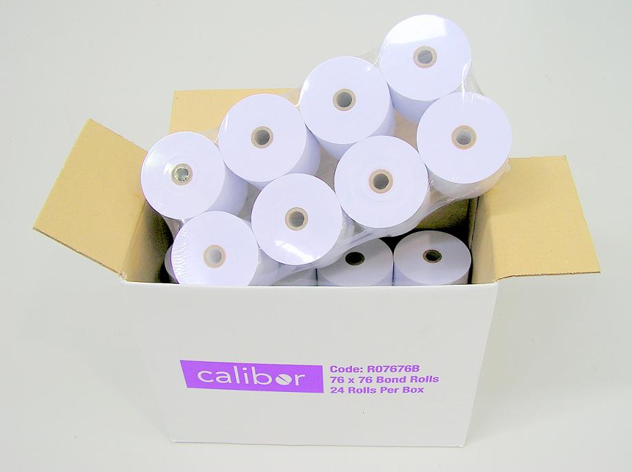 Calibor Bond Roll 76mm x 76mm Single Ply (CTN24)