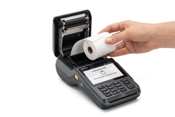 YumaPAY Rather Generic Pinpad Being Loaded with Thermal Paper